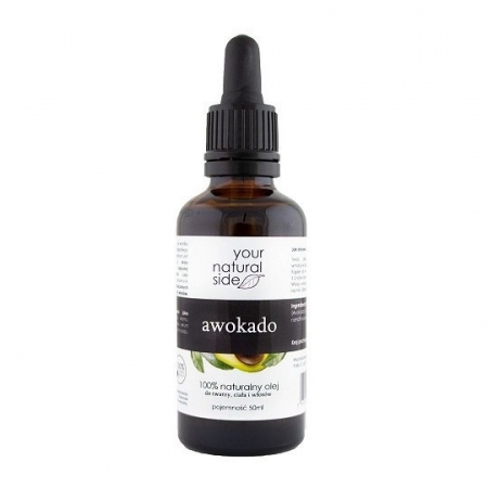 YOUR NATURAL SIDE Olej Awokado nierafinowany 50 ml butelka szklana z pipetą